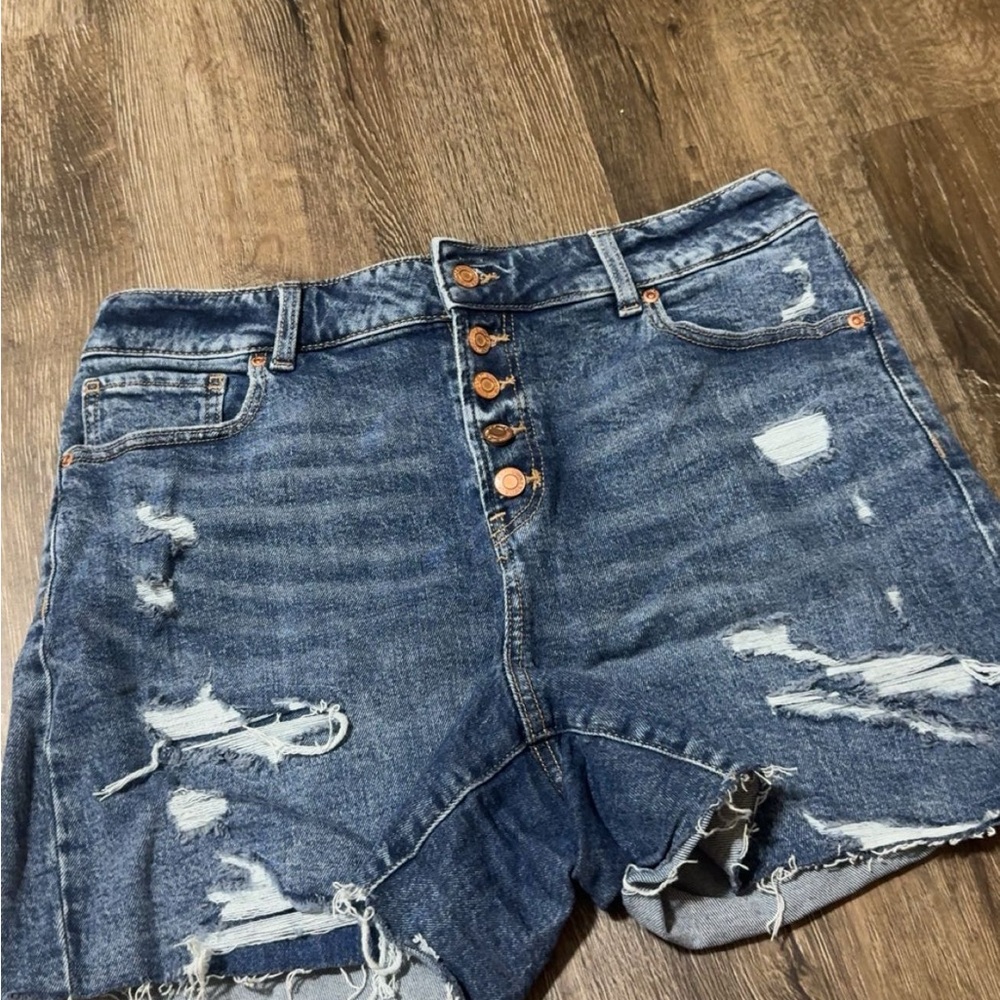 Distressed Denim Women Shorts